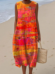 Faye™ Sonnenuntergang Midikleid