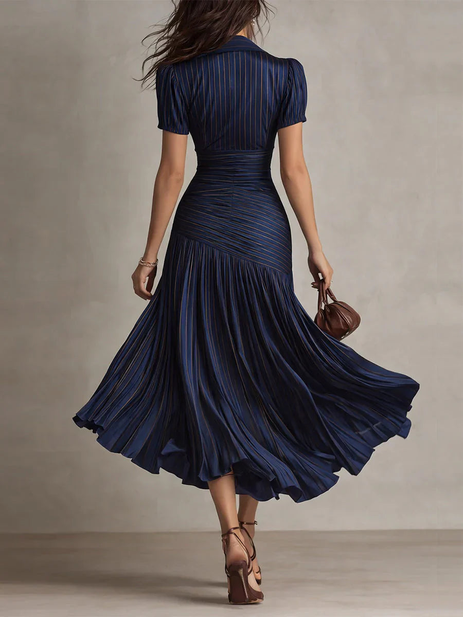 Elegantes Vintage-Chiffon-Maxikleid
