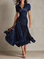 Elegantes Vintage-Chiffon-Maxikleid