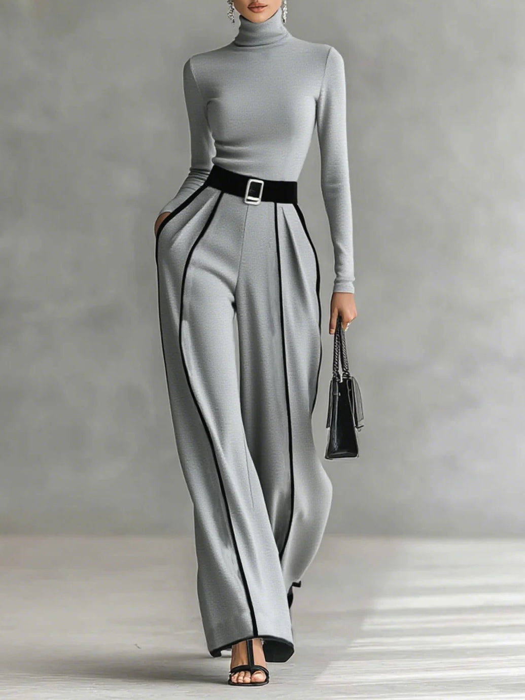 Vera™ || Elegantes Set mit kontrastierenden Details