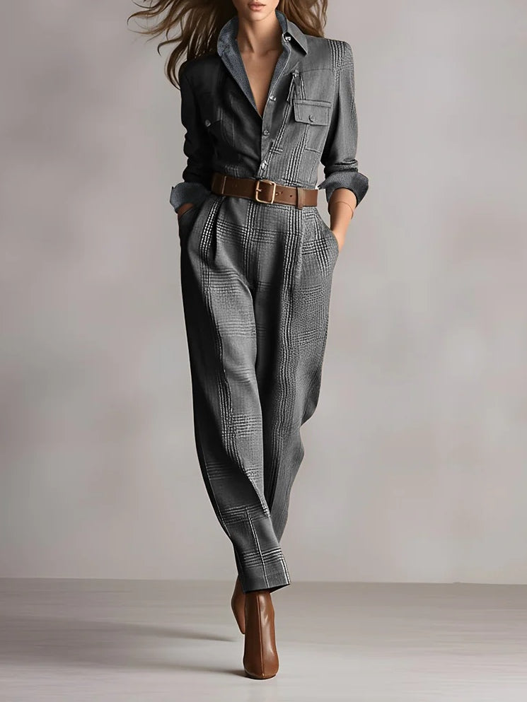 Anna™ karierter eleganter Jumpsuit