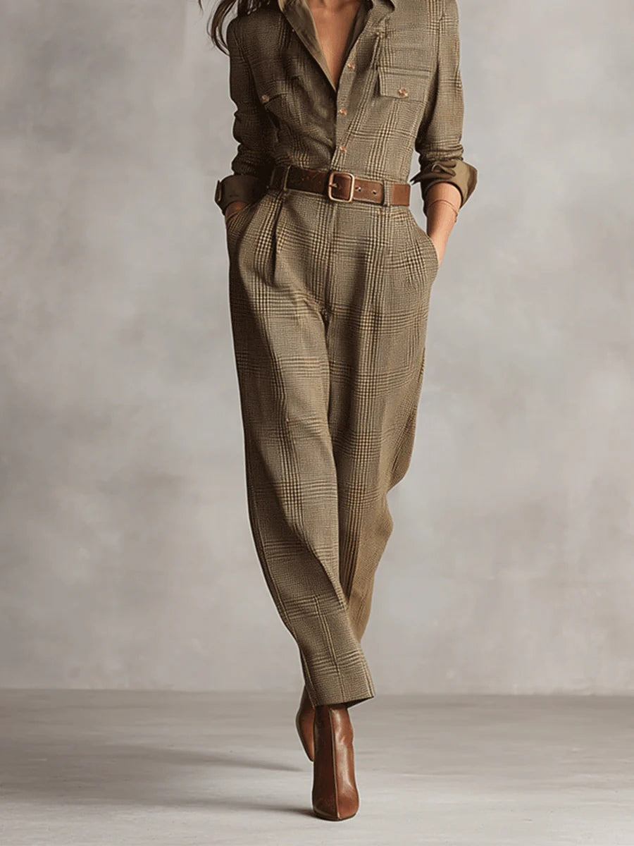 Anna™ karierter eleganter Jumpsuit