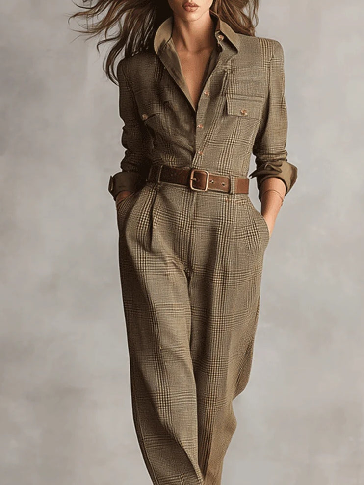 Anna™ karierter eleganter Jumpsuit