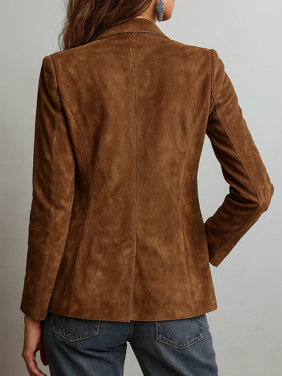 Blazer Vintage Castanho para Mulher