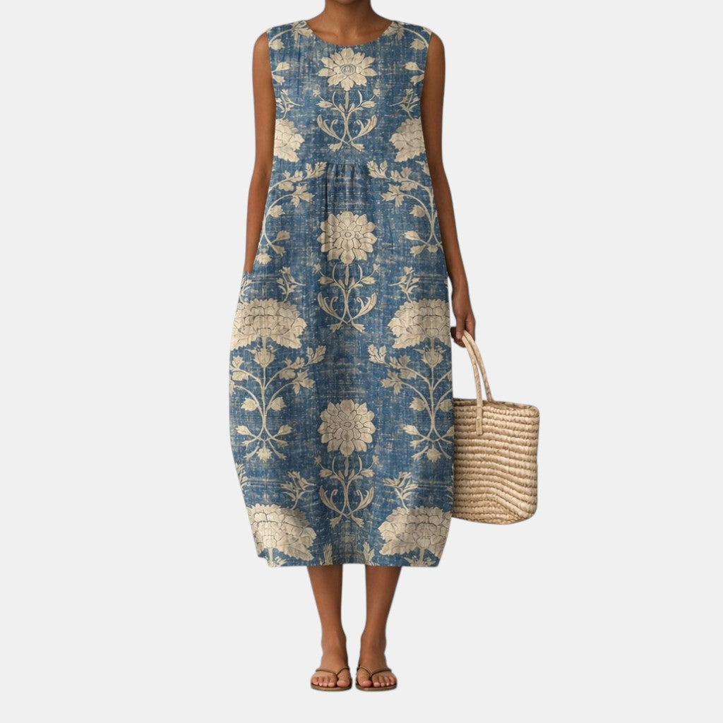 Aurora™ | Vestido Midi Floral Clássico