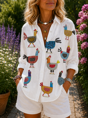 Ingrid | Blusa Galinhas Divertidas