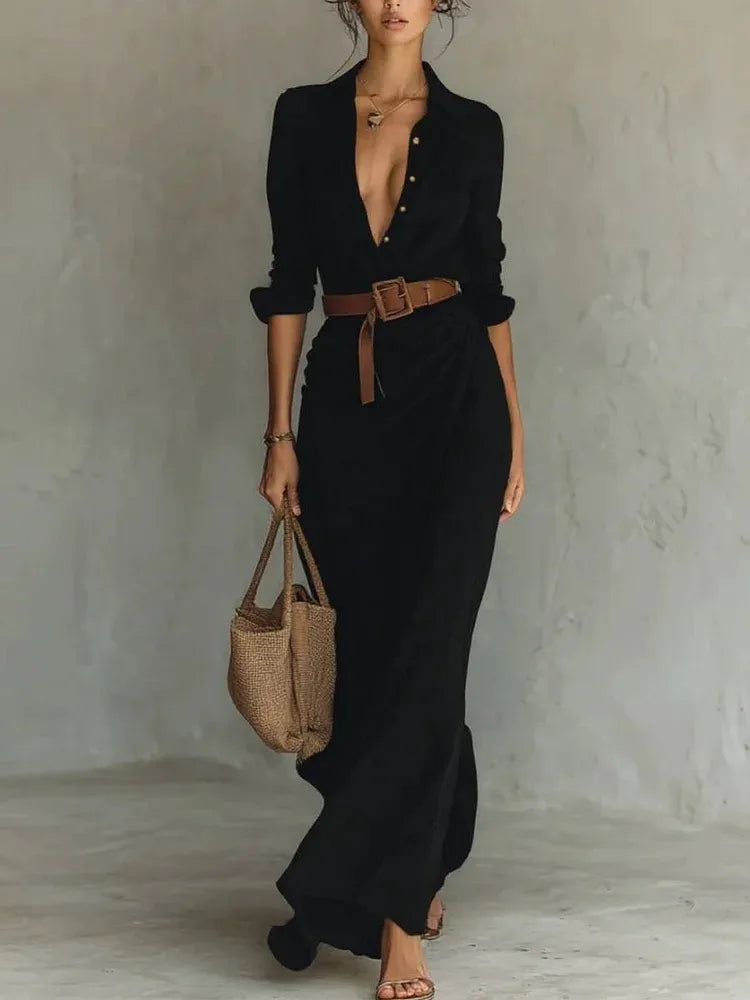 Olivia - Maxikleid mit Kordelzug