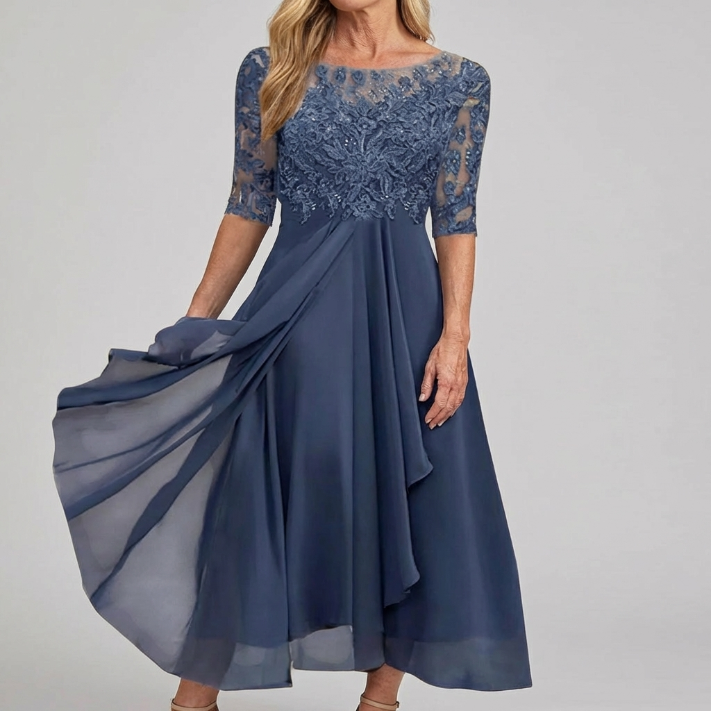 ZARIA™ | Spitze Midikleid Mühelose Eleganz