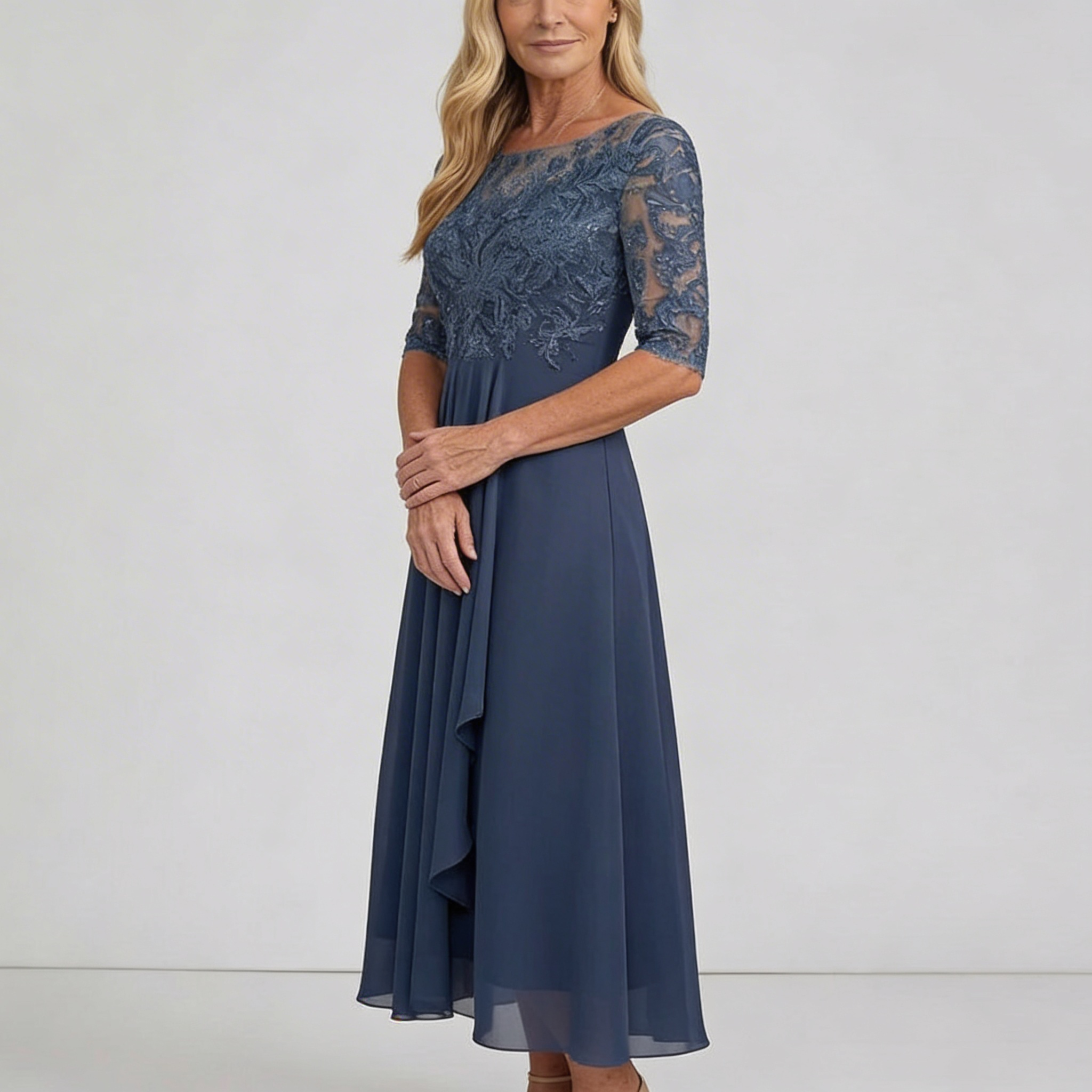 ZARIA™ | Spitze Midikleid Mühelose Eleganz