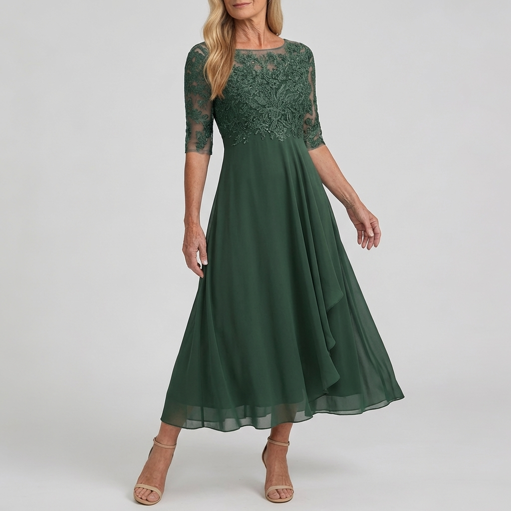 ZARIA™ | Spitze Midikleid Mühelose Eleganz