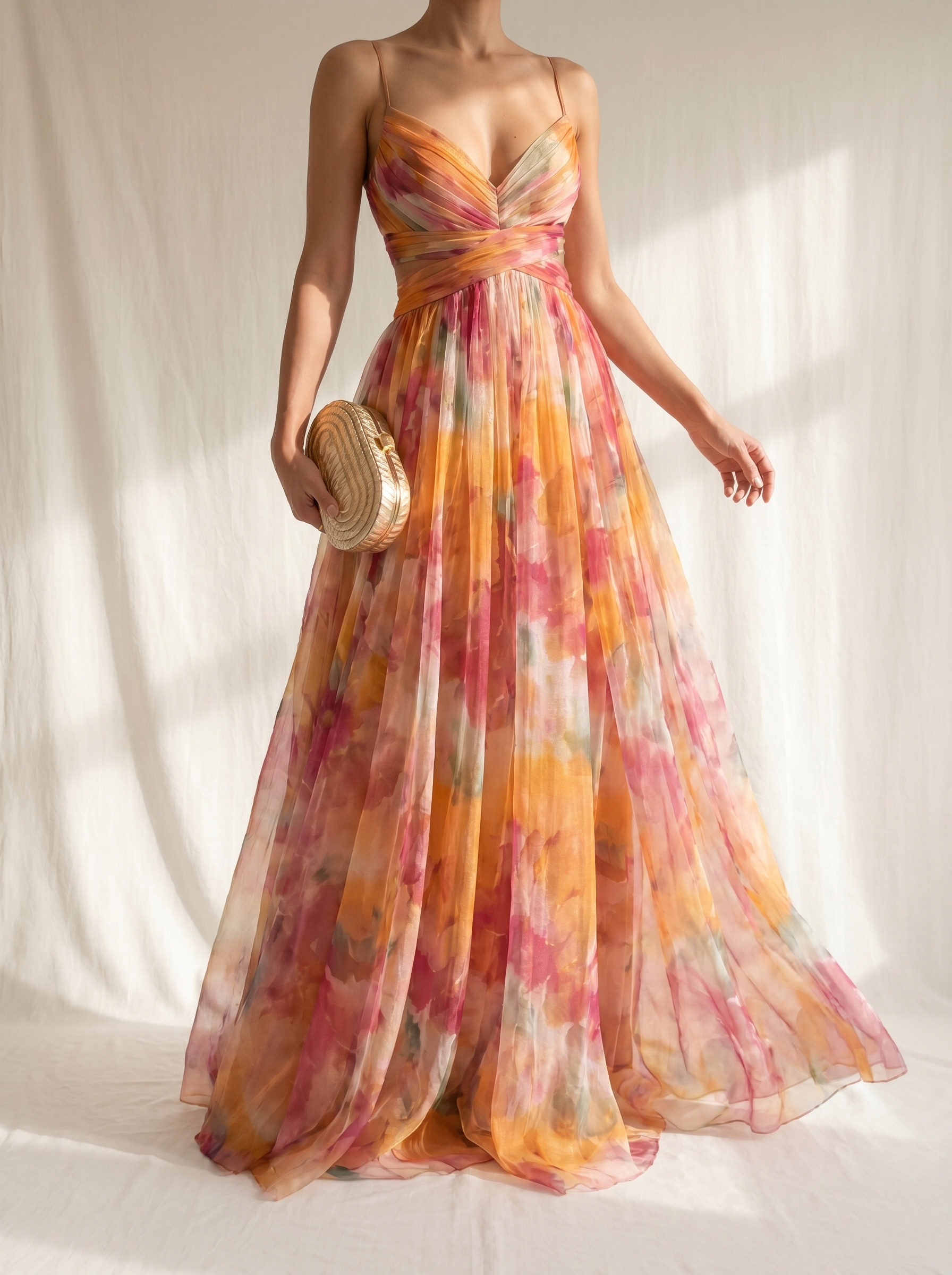 Giselle | Encantador vestido maxi com estampado floral