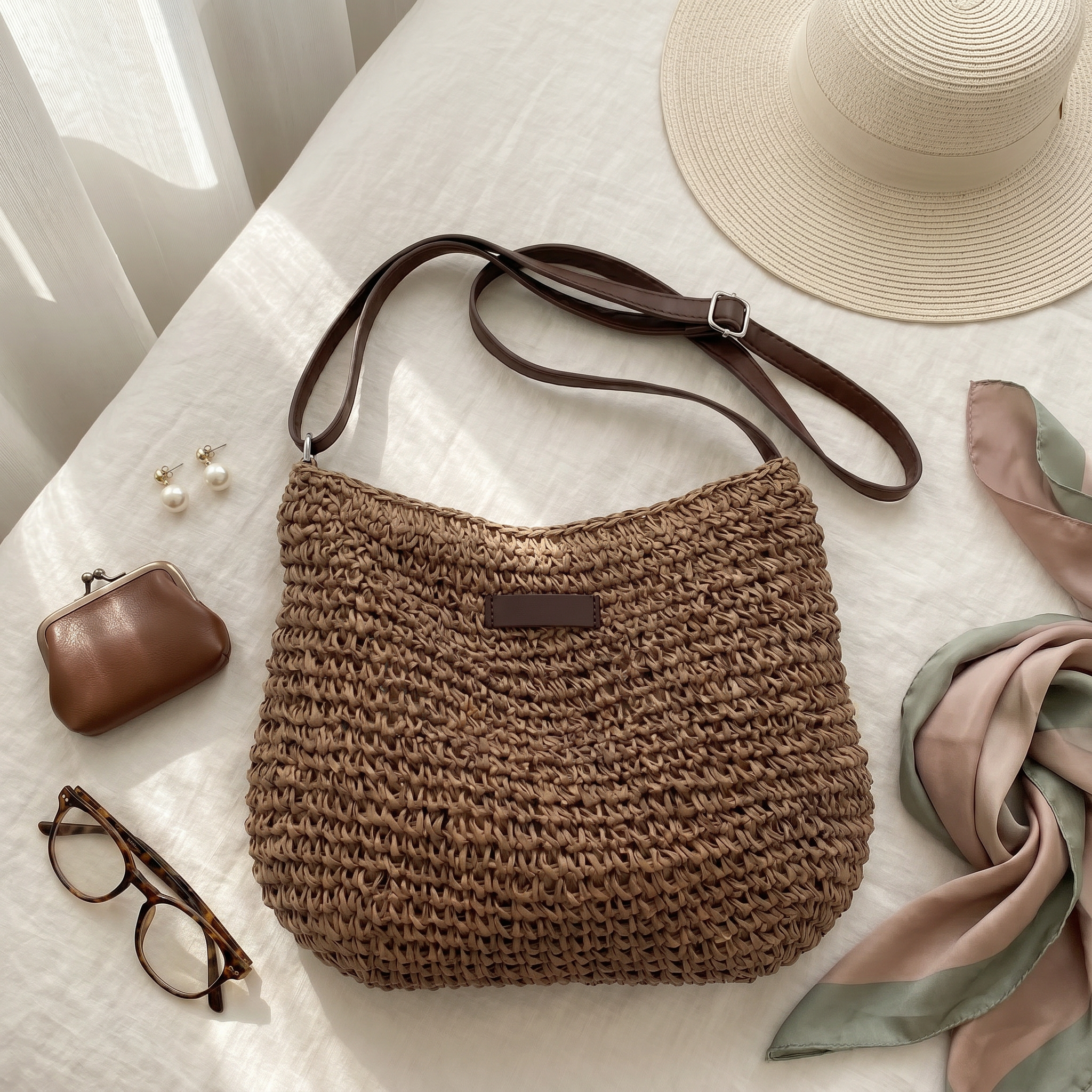 Simona | Bolsa Elegante em Tecido Entrançado