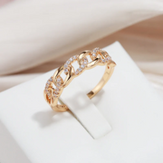 Anel dourado "Malha Chic"