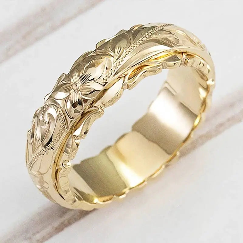 Anel dourado "Flor Antiga"