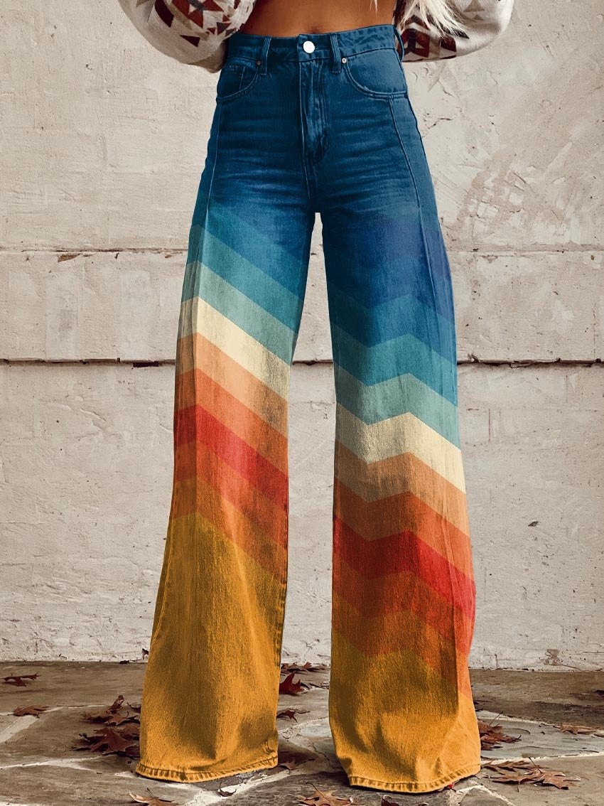 WEITE ZIGZAG-HOSE FÜR FRAUEN
