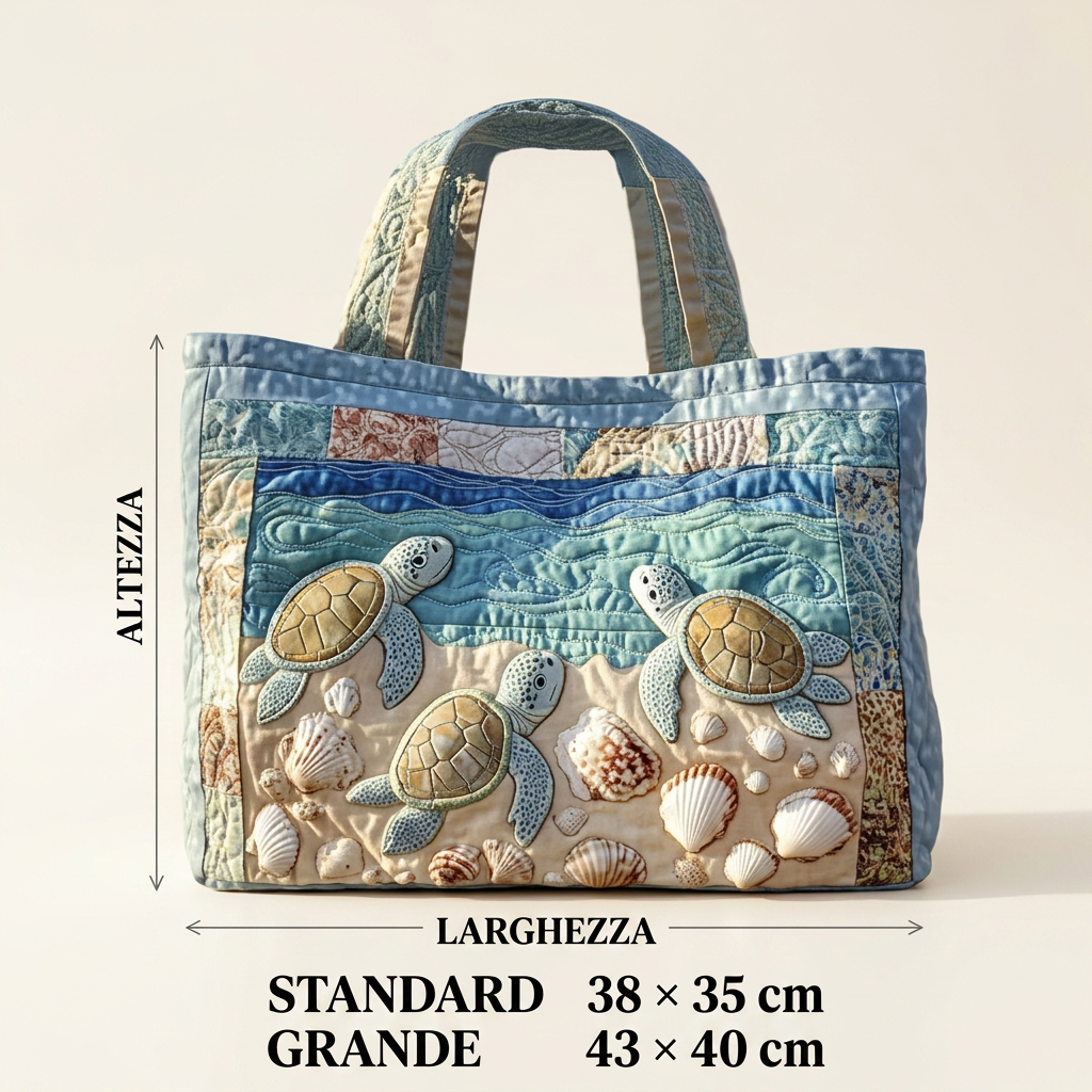 Mala de senhora com tartarugas marinhas – Dois tamanhos