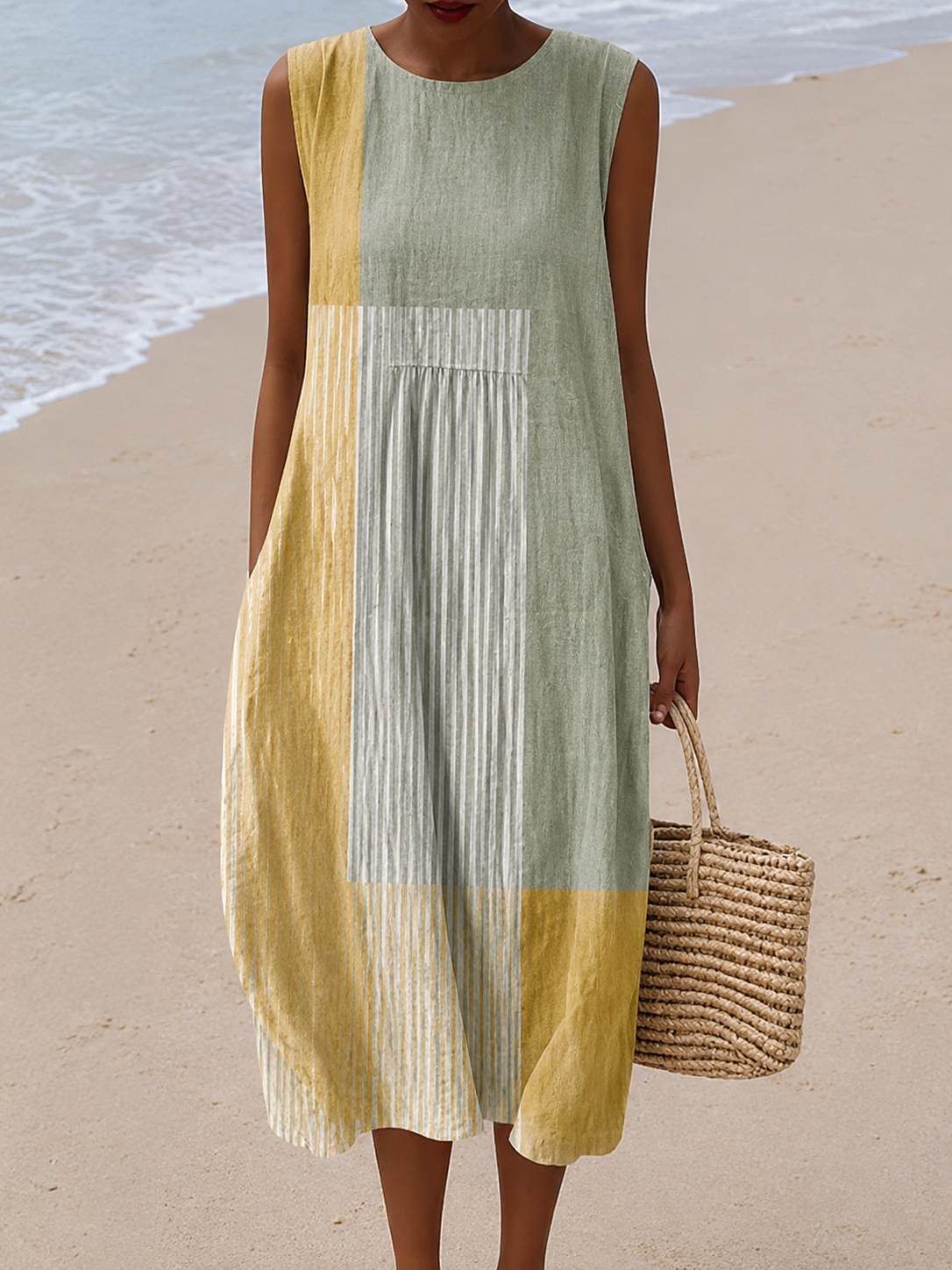 O vestido midi Adrienne
