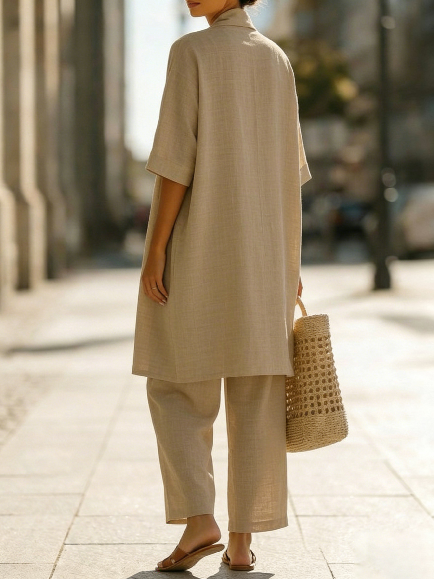 Isabella™ | Effortless Leinen-Baumwolle Dreiteiliges Set