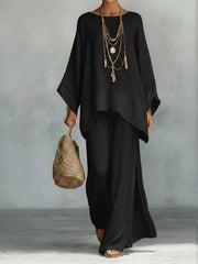 Celeste™ | Elegantes Leinen Zweiteiliges Set