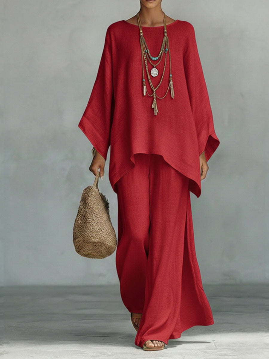 Celeste™ | Elegantes Leinen Zweiteiliges Set