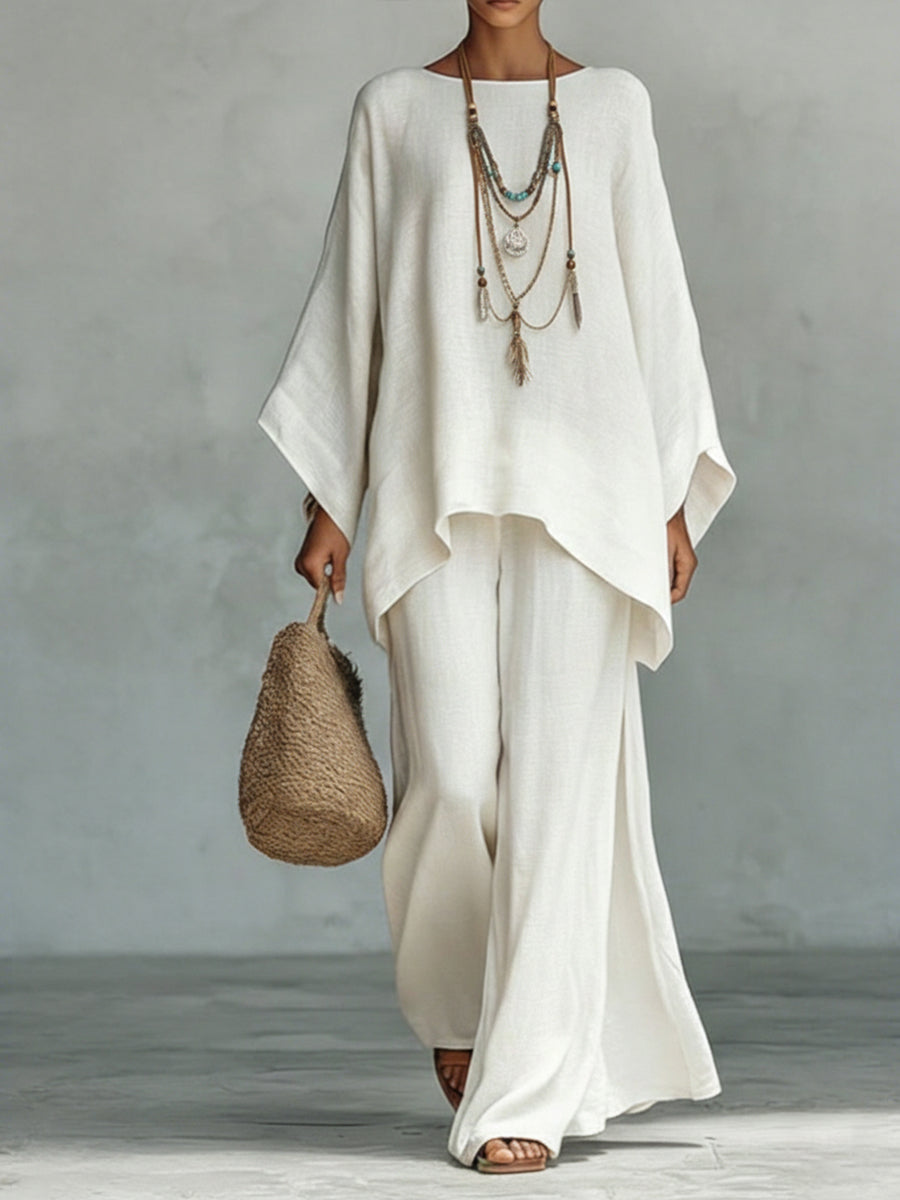 Celeste™ | Elegantes Leinen Zweiteiliges Set