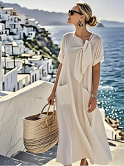 Ella™ Elegantes Kleid mit Taschen