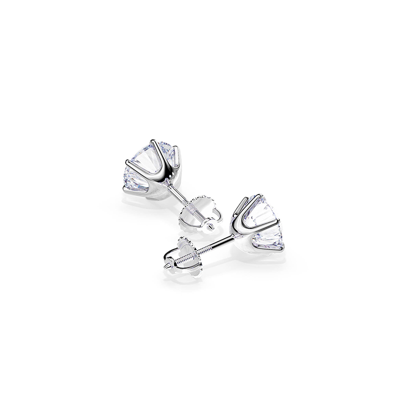 Brincos chic em ouro branco Tera