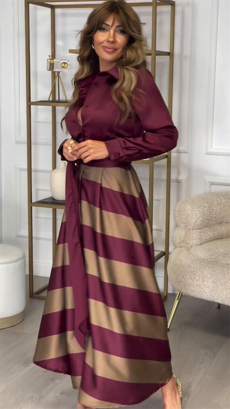 Yvonne | Gestreiftes Maxikleid